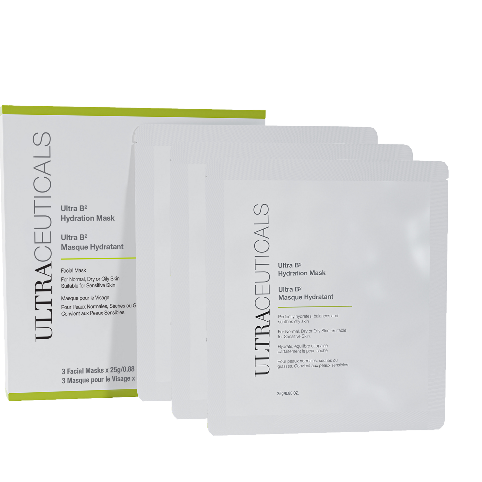 Lot de 3 masques d'hydratation Ultra B²